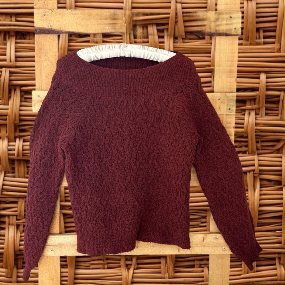 Red by BKE Burnt Orange Textured Knit Sweater - Picture 1 of 6
